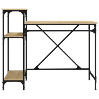 Bureau schappen 105x50x90 bewerkt hout en ijzer sonoma eiken 5