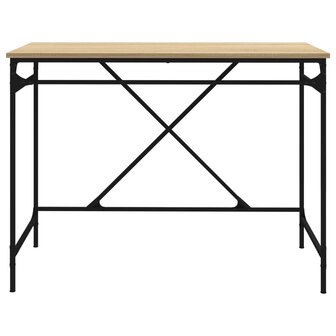 Bureau 100x50x75 cm bewerkt hout en ijzer sonoma eikenkleurig 5