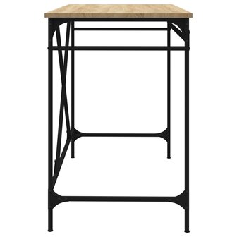 Bureau 100x50x75 cm bewerkt hout en ijzer sonoma eikenkleurig 6