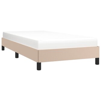 Bedframe kunstleer cappuccinokleurig 100x200 cm 3