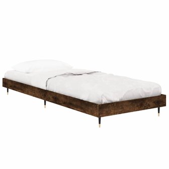 Bedframe zonder matras hout gerookt eikenkleurig 75x190 cm 4