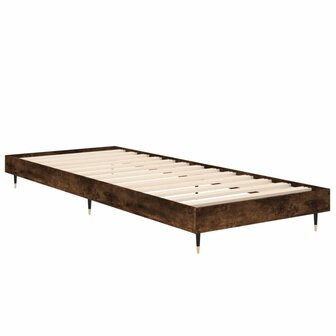 Bedframe zonder matras hout gerookt eikenkleurig 75x190 cm 5