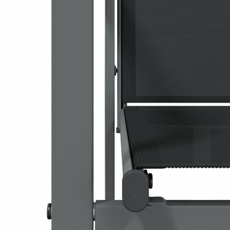 Tuinstoelen 2 st 55x61,5x90 cm textileen en staal zwart 7
