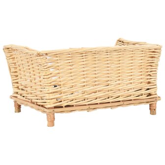 Hondenmand met kussen 50x33x30 cm natuurlijk wilgen 3
