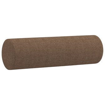 Tweezitsbank met sierkussens 140 cm stof bruin 6