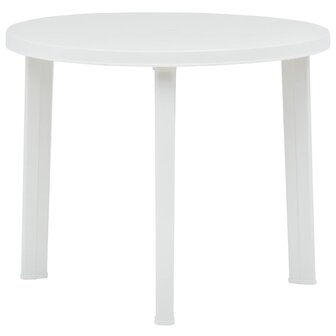 Tuintafel 89 cm kunststof wit 1