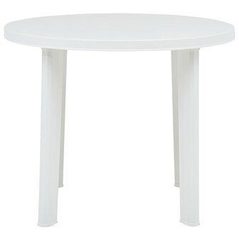 Tuintafel 89 cm kunststof wit 2