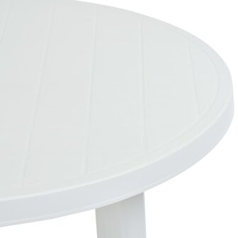 Tuintafel 89 cm kunststof wit 4