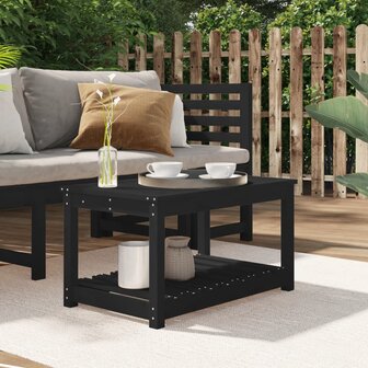 Tuintafel 82,5x50,5x45 cm massief grenenhout zwart 1