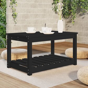 Tuintafel 82,5x50,5x45 cm massief grenenhout zwart 3