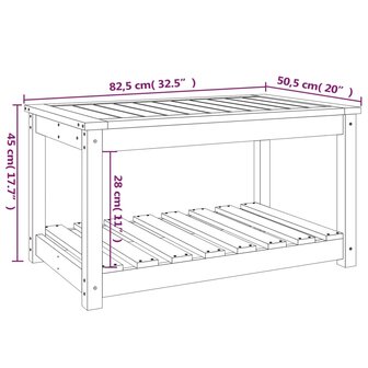 Tuintafel 82,5x50,5x45 cm massief douglashout 8