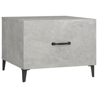 Salontafel met metalen poten 50x50x40 cm betongrijs 2