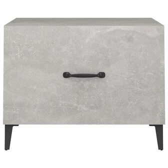 Salontafel met metalen poten 50x50x40 cm betongrijs 6