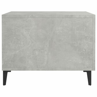 Salontafel met metalen poten 50x50x40 cm betongrijs 7