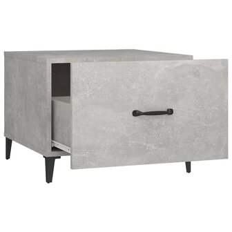 Salontafel met metalen poten 50x50x40 cm betongrijs 8