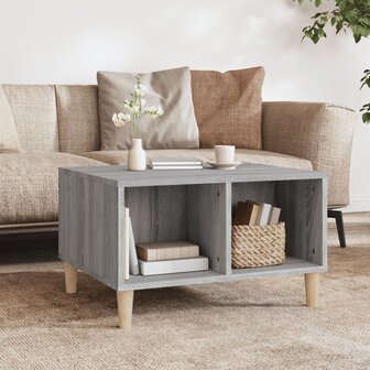 Salontafel 60x50x36,5 cm bewerkt hout grijs 1