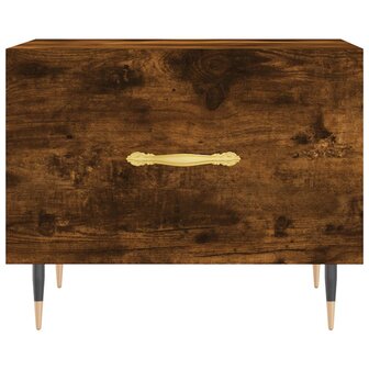 Salontafel 50x50x40 cm bewerkt hout gerookt eikenkleurig 5