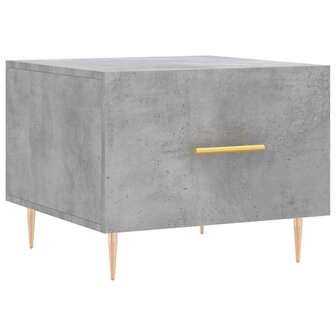 Salontafel 50x50x40 cm bewerkt hout betongrijs 2