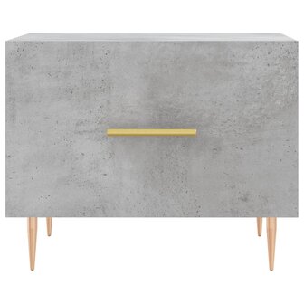 Salontafel 50x50x40 cm bewerkt hout betongrijs 5