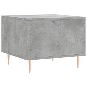 Salontafel 50x50x40 cm bewerkt hout betongrijs 8