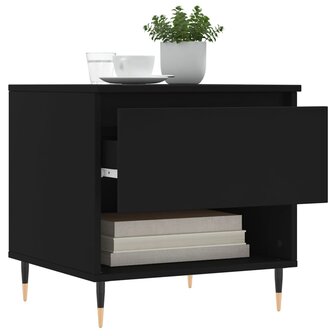 Salontafel 50x46x50 cm bewerkt hout zwart 4