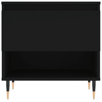 Salontafel 50x46x50 cm bewerkt hout zwart 5