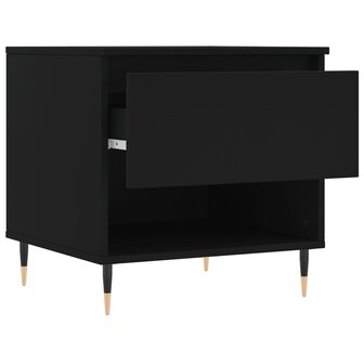 Salontafel 50x46x50 cm bewerkt hout zwart 6