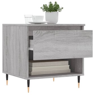 Salontafel 50x46x50 cm bewerkt hout grijs sonoma eikenkleurig 4