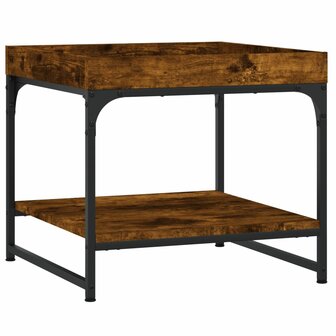 Salontafel 49,5x49,5x45 cm bewerkt hout gerookt eikenkleurig 2