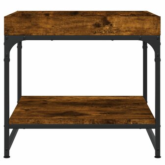 Salontafel 49,5x49,5x45 cm bewerkt hout gerookt eikenkleurig 4