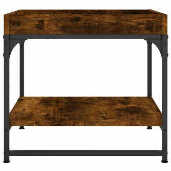 Salontafel 49,5x49,5x45 cm bewerkt hout gerookt eikenkleurig 5