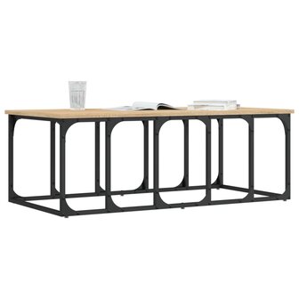 Salontafel 100x50x35,5 cm bewerkt hout sonoma eikenkleurig 3