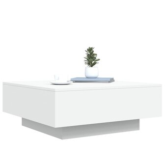 Salontafel met LED-verlichting 80x80x31 cm wit 6