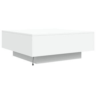 Salontafel met LED-verlichting 80x80x31 cm wit 9