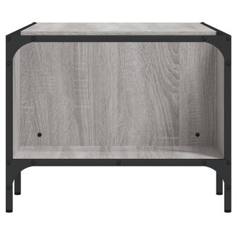 Salontafel met rek 100x51x40 cm bewerkt hout grijs sonoma eiken 5