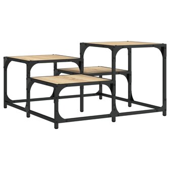 Salontafel 68x68x40 cm bewerkt hout sonoma eikenkleurig 2