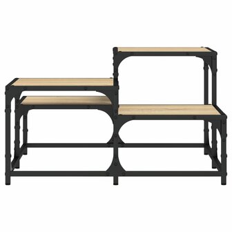 Salontafel 68x68x40 cm bewerkt hout sonoma eikenkleurig 5