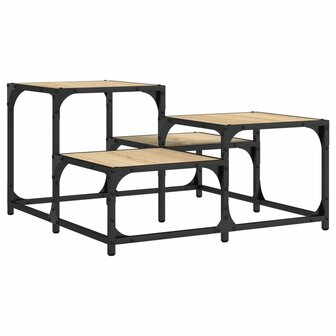 Salontafel 68x68x40 cm bewerkt hout sonoma eikenkleurig 6