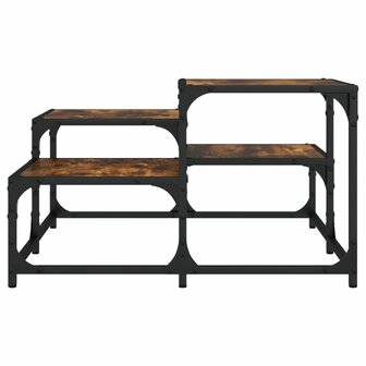 Salontafel 68x68x40 cm bewerkt hout gerookt eikenkleurig 4