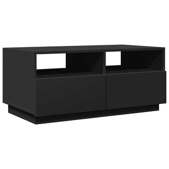 Salontafel met LED-verlichting 90x49x40 cm zwart 3