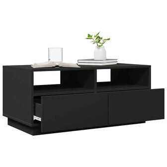 Salontafel met LED-verlichting 90x49x40 cm zwart 6