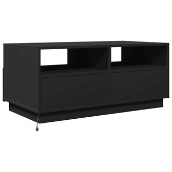 Salontafel met LED-verlichting 90x49x40 cm zwart 9