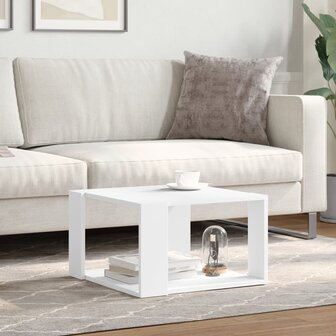 Salontafel 51,5x51,5x30 cm bewerkt hout wit 3
