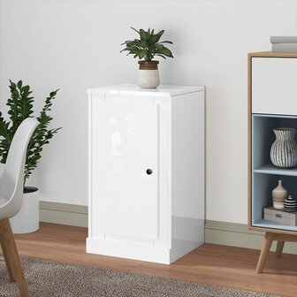 Dressoir 37,5x35,5x67,5 cm bewerkt hout hoogglans wit 1