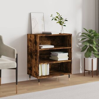 Dressoir 57x35x70 cm bewerkt hout gerookt eikenkleurig 1