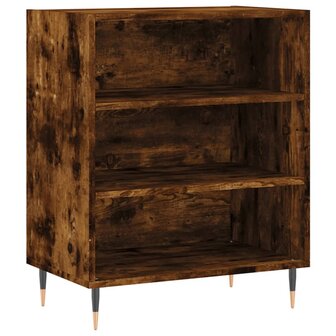 Dressoir 57x35x70 cm bewerkt hout gerookt eikenkleurig 2