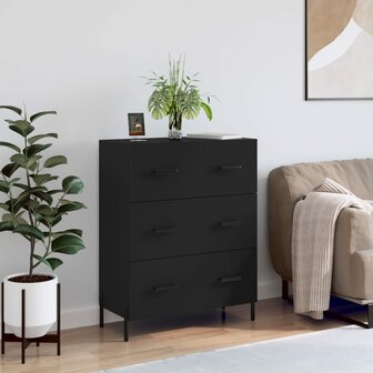 Dressoir 69,5x34x90 cm bewerkt hout zwart 1