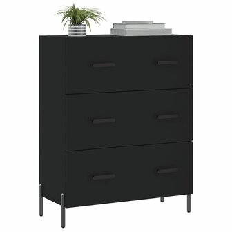 Dressoir 69,5x34x90 cm bewerkt hout zwart 3