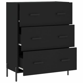 Dressoir 69,5x34x90 cm bewerkt hout zwart 6