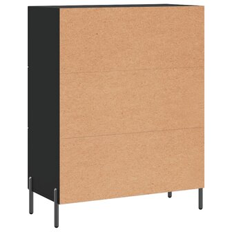 Dressoir 69,5x34x90 cm bewerkt hout zwart 8